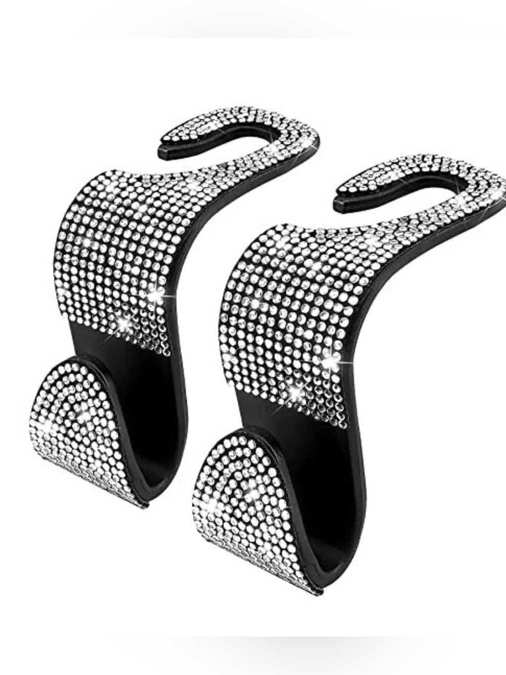 NWT Pack Of 2 Car Hooks Bling Rhinestones Crystal Hooks Car Backseat